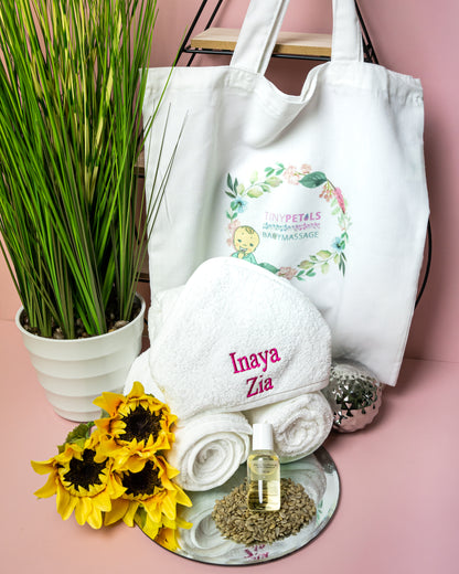 Tiny Tote &amp; Towel (customised)